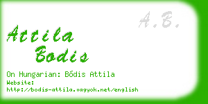 attila bodis business card